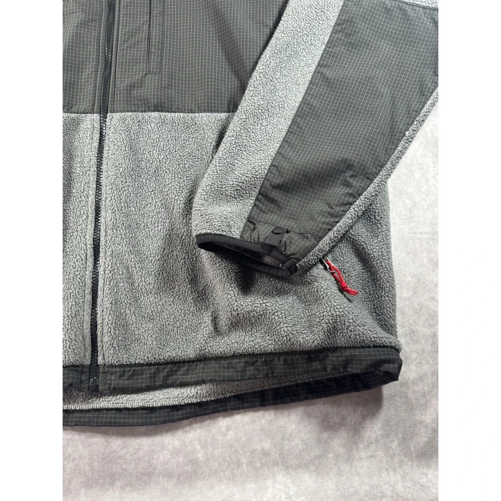 The North Face Denali Polartec Fleece Jacket Mens XXL Grey Grid Tech Y2K T132